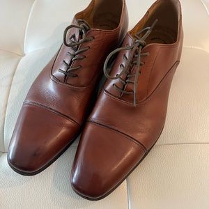 Florsheim RUCCI Cap Toe Oxford Shoes Genuine Leather Brown Size 12 Memor…
